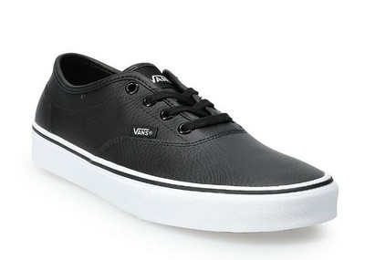 black leather vans size 7